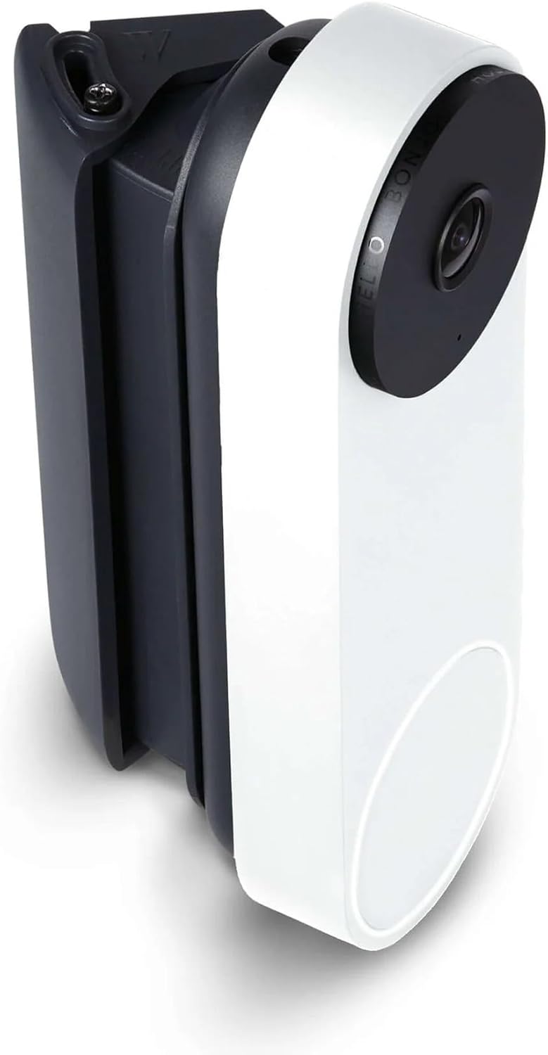 Wasserstein Horizontal Adjustable Angle Mount Compatible with Google Nest Doorbell (Wired, 2nd & 3rd Gen), 35°–55° Wedge Bracket – Not Compatible with Nest Doorbell (Battery) – Made for Google - Image 1
